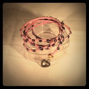 Swarovski crystal wrap bracelet in lavender